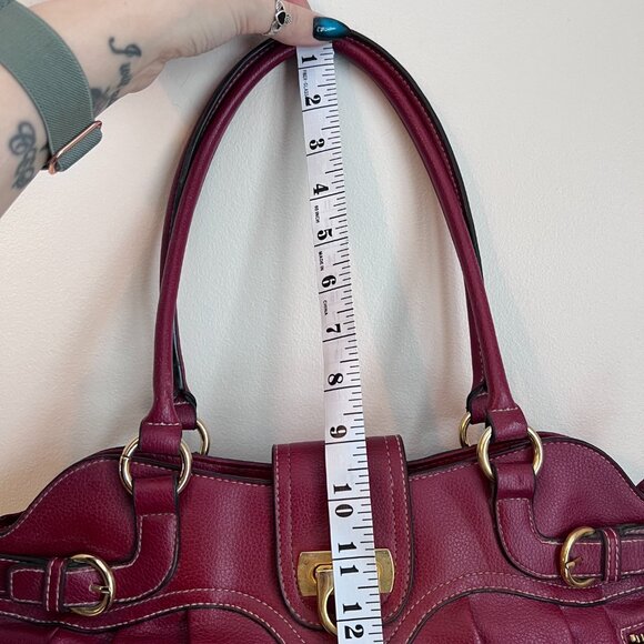 Unbranded Vintage Burgundy Vegan Leather Handbag - Picture 3 of 9